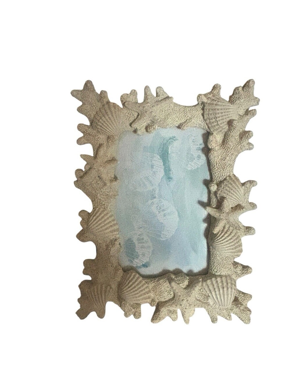 Coastal Coral Picture 8” X 6” (for 4x6 Photo) Beach House Sea Shell Starfish